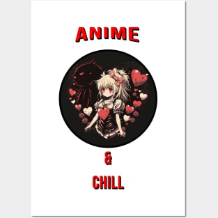 anime and chill Posters and Art